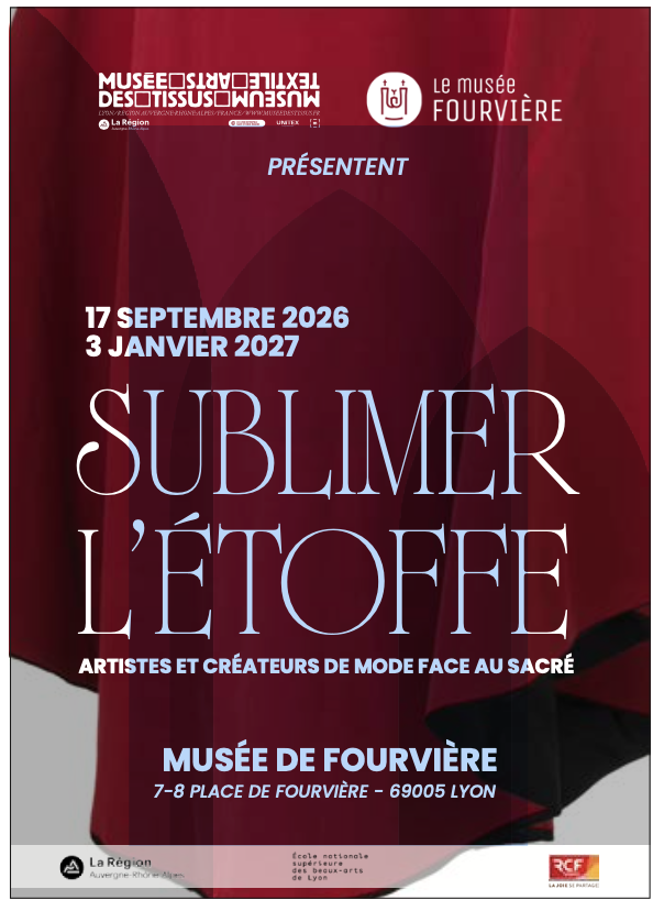 Affiche de l'exposition Sublimer l'étoffe du 17/01/2026 au 3/01/2027 Affiche de l'exposition © Sandrine Ziegler-Munck